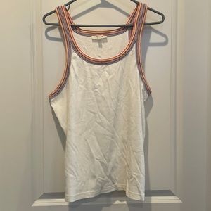 Madewell Tank Top with Rainbow Trim